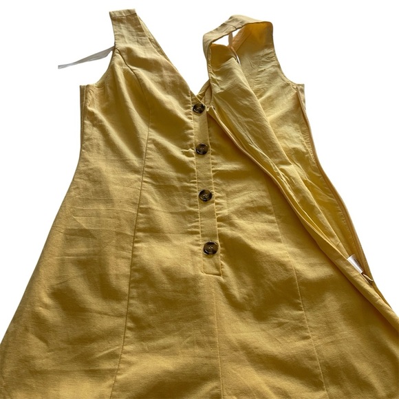 NWT Brand:Superdown Yellow Button-Front Romper Size:M - Picture 2 of 6